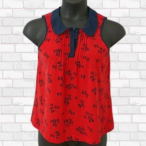 Red Camel Bow Design Red Tank Top - Size M